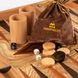 BJJ1Manopoulos Handmade Inlaid Backgammon Walnut burl with Wenge & Oak points - Side Racks 6