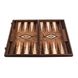 BJJ1Manopoulos Handmade Inlaid Backgammon Walnut burl with Wenge & Oak points - Side Racks 3