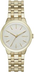 Часы наручные женские DKNY NY2382 кварцевые, на браслете, золотистые, США