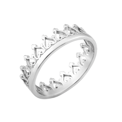 Серебряное кольцо Корона 16