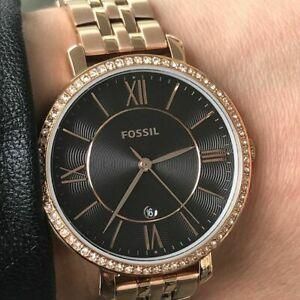 Часы наручные женские FOSSIL ES4723 кварцевые, на браслете, цвет розового золота, США