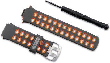 Ремешок Garmin для часов Forerunner 310XT силиконовый черный/оранжевый