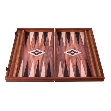 BXL1KK Manopoulos Handmade wooden Backgammon-Wenge with side racks - Large