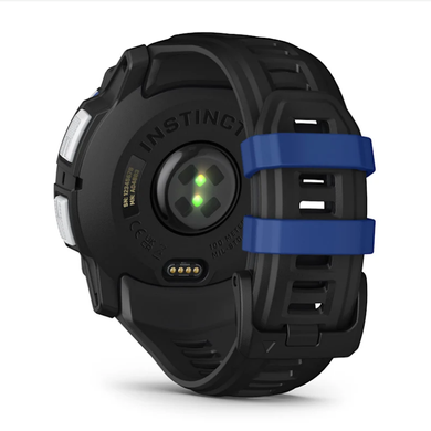 Смарт-часы Garmin Instinct 3 (50 мм) Solar, цвет белый камень с черно-синим ремешком