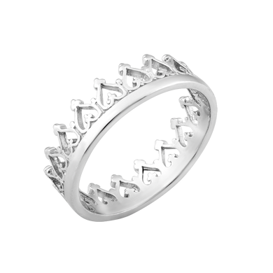 Серебряное кольцо Корона 16