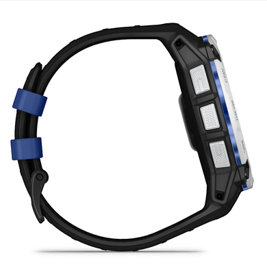 Смарт-часы Garmin Instinct 3 (50 мм) Solar, цвет белый камень с черно-синим ремешком