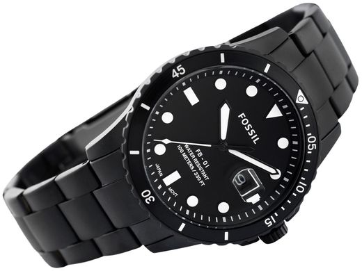 Годинники наручні чоловічі FOSSIL FS5659 кварцові, на браслеті, чорні, США