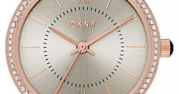 Часы наручные женские DKNY NY2553 кварцевые, синий кожаный ремешок, США