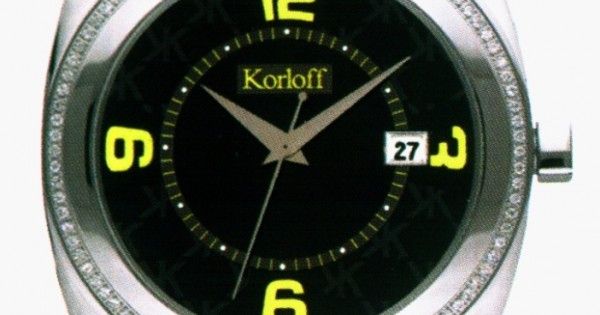 Часы наручные Korloff K18/309 унисекс, кварцевые, 102 бриллианта, кожаный ремешок