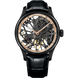 Годинники наручні чоловічі Aerowatch 50981 NO20, механіка з ручним заводом, скелетон, чорний шкіряний ремінець 1