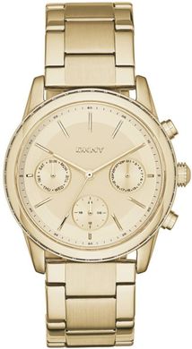 Часы наручные женские DKNY NY2330 кварцевые, на браслете, цвет желтого золота, США