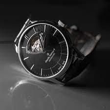 Часы наручные мужские Claude Bernard 85017 3 NIN3, механика/автоподзавод, открытое сердце, черный ремень