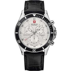 Часы наручные мужские Swiss Military-Hanowa 06-4183.7.04.001.07 кварцевые, черный ремешок из кожи, Швейцария