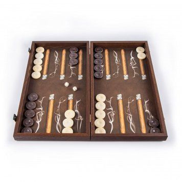 BXL1ROB Handmade wooden Backgammon Large Robusto cigar with Side Стійки
