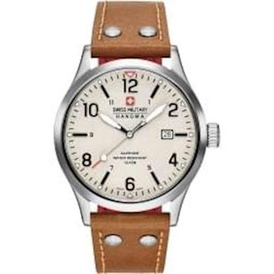 Часы наручные мужские Swiss Military-Hanowa 06-4280.09.009CH кварцевые, коричневый ремешок из кожи, Швейцария