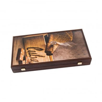 BXL1ROB Handmade wooden Backgammon Large Robusto cigar with Side Стійки