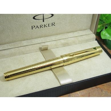 Ручка перьевая Parker Premier Deluxe GT FP 89 512 позолоченная, перо золотое