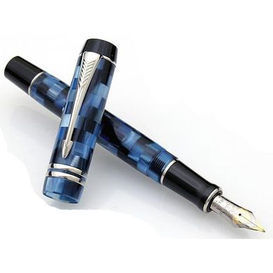 Перьевая ручка Parker Duofold Check Blue PT FP 91 212C