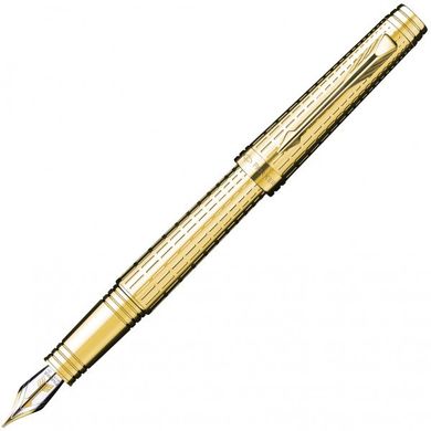 Ручка перьевая Parker Premier Deluxe GT FP 89 512 позолоченная, перо золотое
