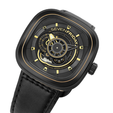 Часы наручные мужские SEVENFRIDAY SF-P2B/02, автоподзавод, Швейцария (дизайн напоминает банковское хранилище)