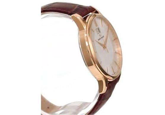 Часы наручные мужские Claude Bernard 63003 37R AIR, кварцевые, большая дата, кожаный ремешок