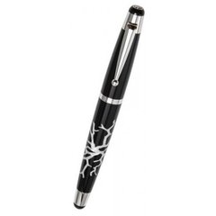 COR.02 RB black resin mother pearl inserted of barrel rhodinated Ручка Роллер Signum