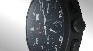 Годинник-хронографія наручні чоловічі Aerowatch 61948 NO03 чорні в стилі Military (механіка з автопідзаводом)