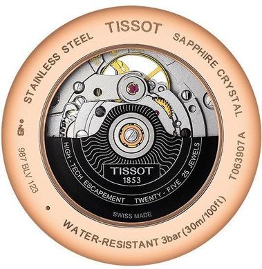 Часы наручные мужские Tissot TRADITION POWERMATIC 80 OPEN HEART T063.907.36.068.00