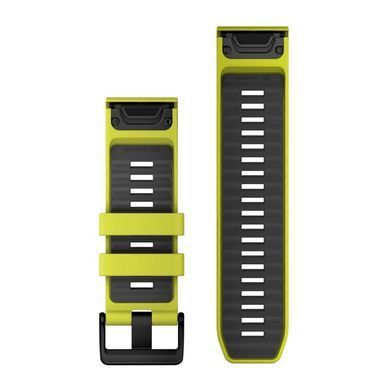 Ремінець Garmin QuickFit 26 Amp Yellow/Graphite жовтий силіконовий для Fenix, Tactix, Quatix, D2, Foretrex