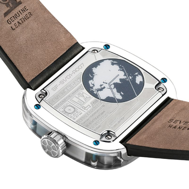 Часы наручные мужские SEVENFRIDAY SF-S1/01 с автоподзаводом в индустриальном дизайне, Швейцария
