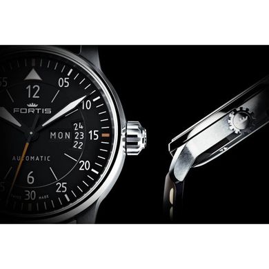 Швейцарские часы наручные мужские FORTIS 704.21.18 L.01, механика/автоподзавод, ремешок из кожи теленка