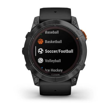 Смарт-часы Garmin Fenix 7X Pro - Solar Edition - сланцево-серые с черным ремешком