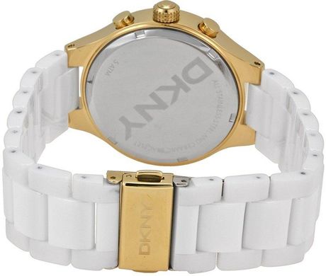 Часы наручные женские DKNY NY2224 кварцевые, белые, керамический ремешок, США
