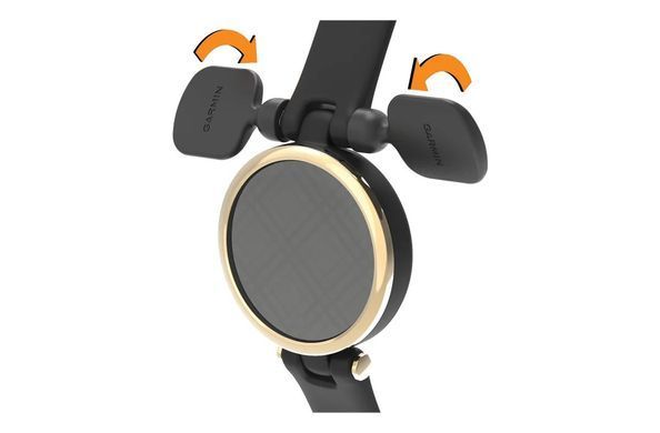 Ремешок Garmin Lily (14&nbsp;мм), белая итальянская кожа, кремово-золотистая застежка (большой)