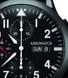 Часы-хронограф наручные мужские Aerowatch 61948 NO03 черные в стиле Military (механика с автоподзаводом) 2