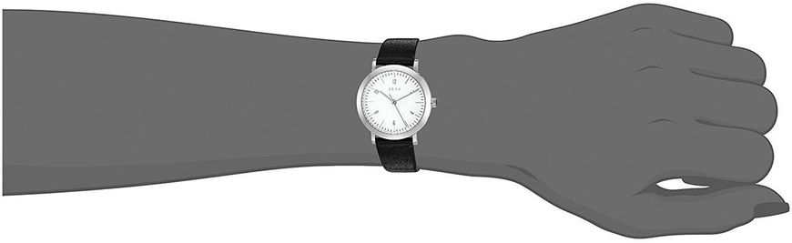 Часы наручные женские DKNY NY2513 кварцевые на черном кожаном ремешке, США