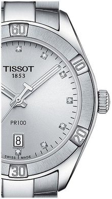 Годинники наручні жіночі з діамантами Tissot PR 100 SPORT CHIC T101.910.11.036.00