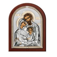 Икона серебряная Святое Семейство открытый лик