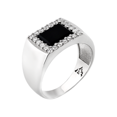 Мужское кольцо из серебра 20