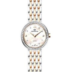 Часы наручные женские Continental 16001-LT815501 кварцевые, с фианитами, биколорные, на стальном браслете