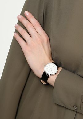 Часы наручные женские DKNY NY2506 кварцевые на черном ремешке из кожи, США