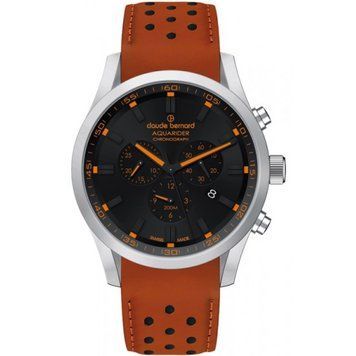 Годинники наручні чоловічі Claude Bernard 10222 3C NINOO, кварцовий хронограф, водозахист 20 ATM