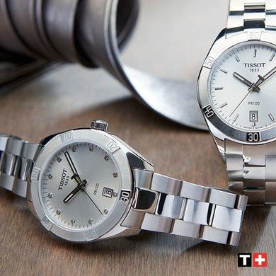 Часы наручные женские с бриллиантами Tissot PR 100 SPORT CHIC T101.910.11.036.00