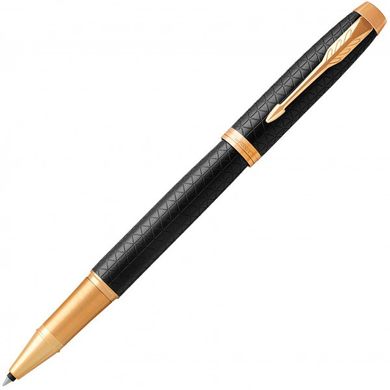 Ручка-роллер Parker IM 17 Premium Black GT RB 24 022 из алюминия с позолотой