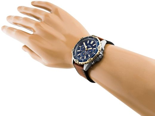Часы наручные мужские FOSSIL FS5625 кварцевые, ремешок из кожи, США