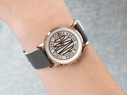 Часы наручные женские DKNY NY2764 кварцевые, серый ремешок из кожи, США