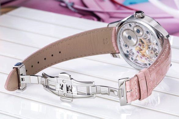 Часы наручные женские Aerowatch 57981 AA14 механические (скелетон) бледно-розовые