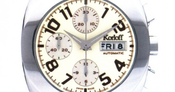 Часы-хронограф Korloff K20/1BC унисекс, автоподзавод, 98 бриллиантов, ремешок из кожи аллигатора