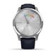 Смарт-годинник Garmin Vivomove Luxe сріблястий з темно-синім ремінцем з італійської шкіри 7
