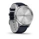 Смарт-годинник Garmin Vivomove Luxe сріблястий з темно-синім ремінцем з італійської шкіри 3